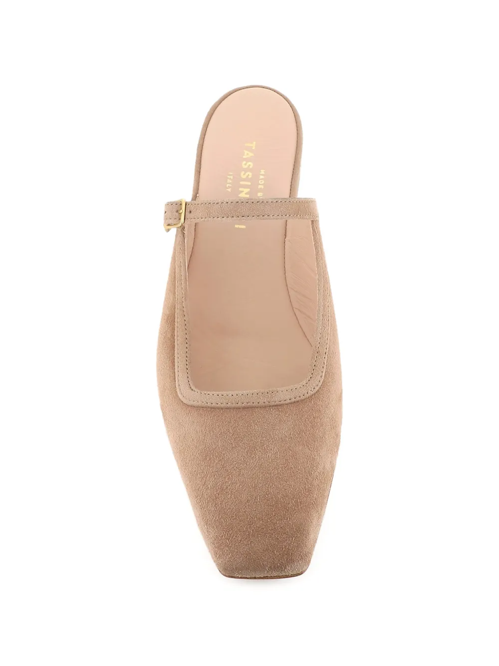 Tassinari Suède muiltjes met band Beige
