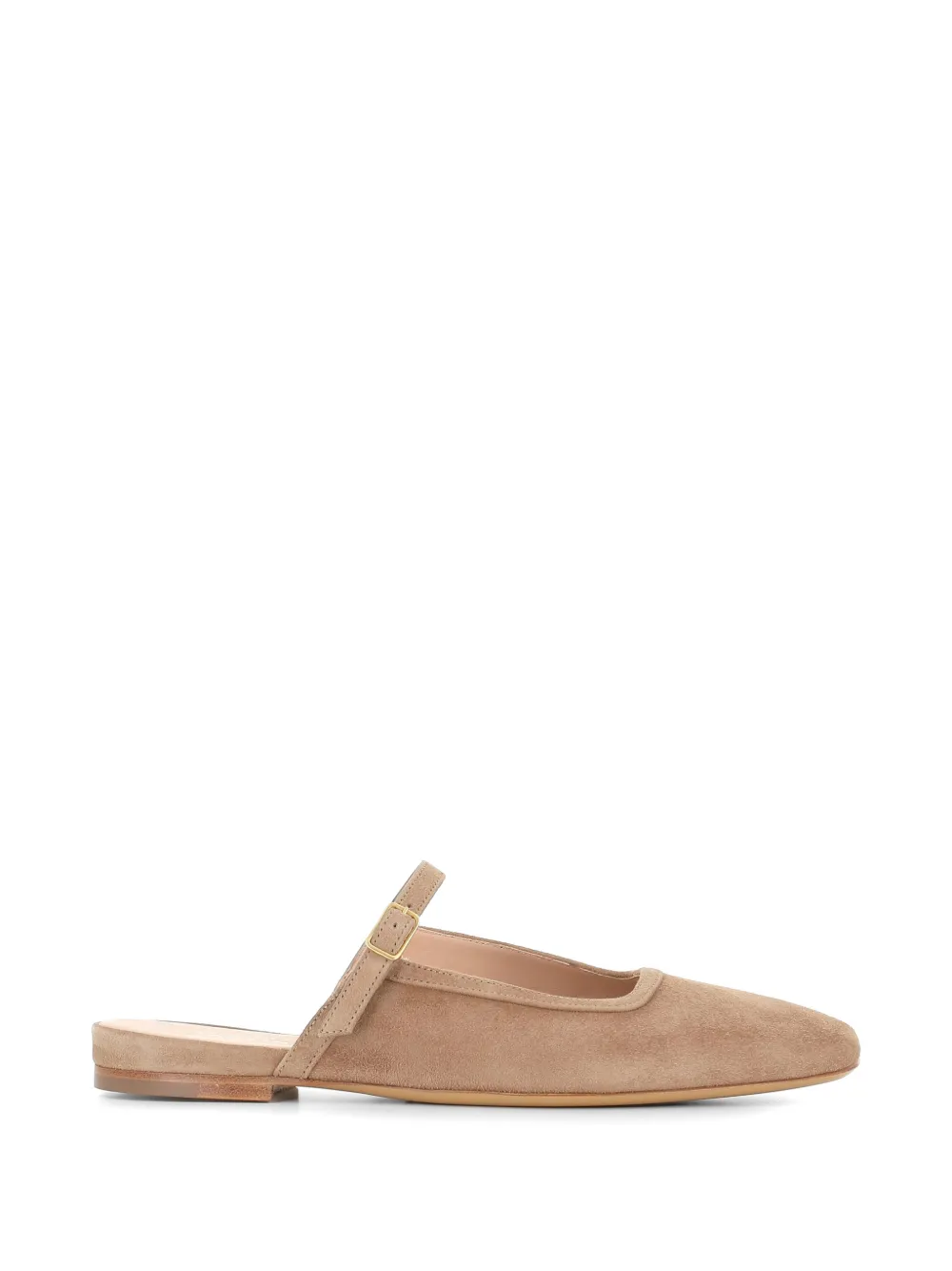 Tassinari Strap Suede Mules In Neutral