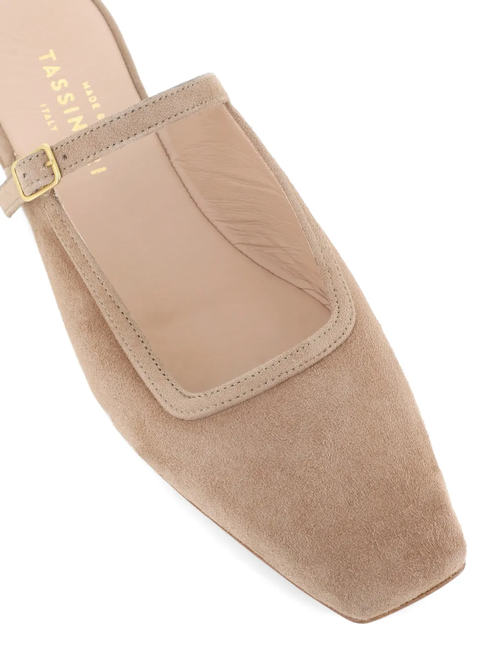 Tassinari Suède muiltjes met band Beige