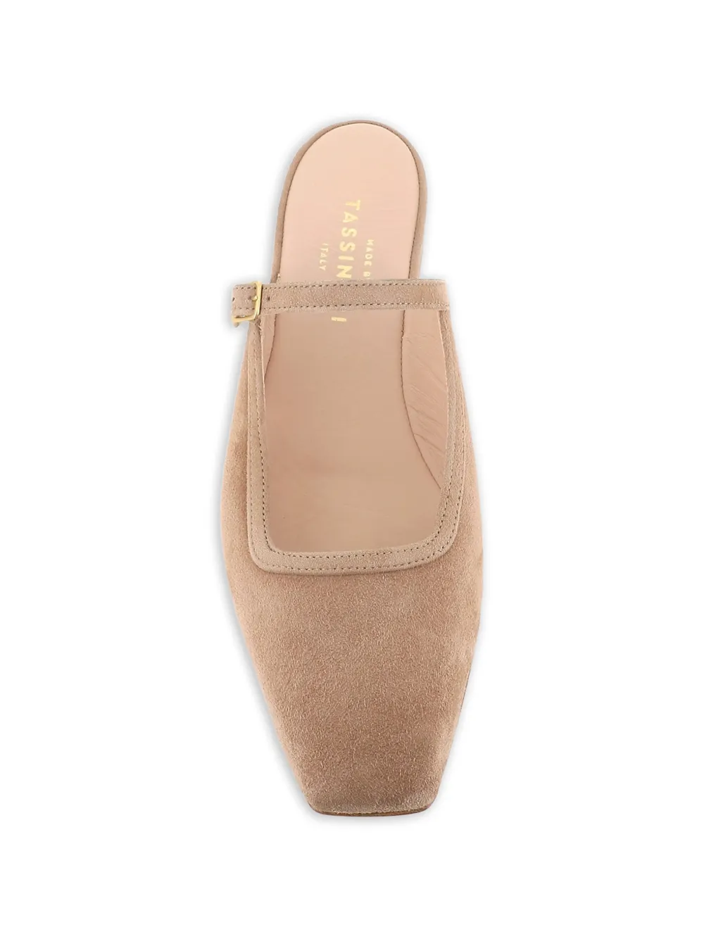  Tassinari Strap Suede Mules - Neutrals 
