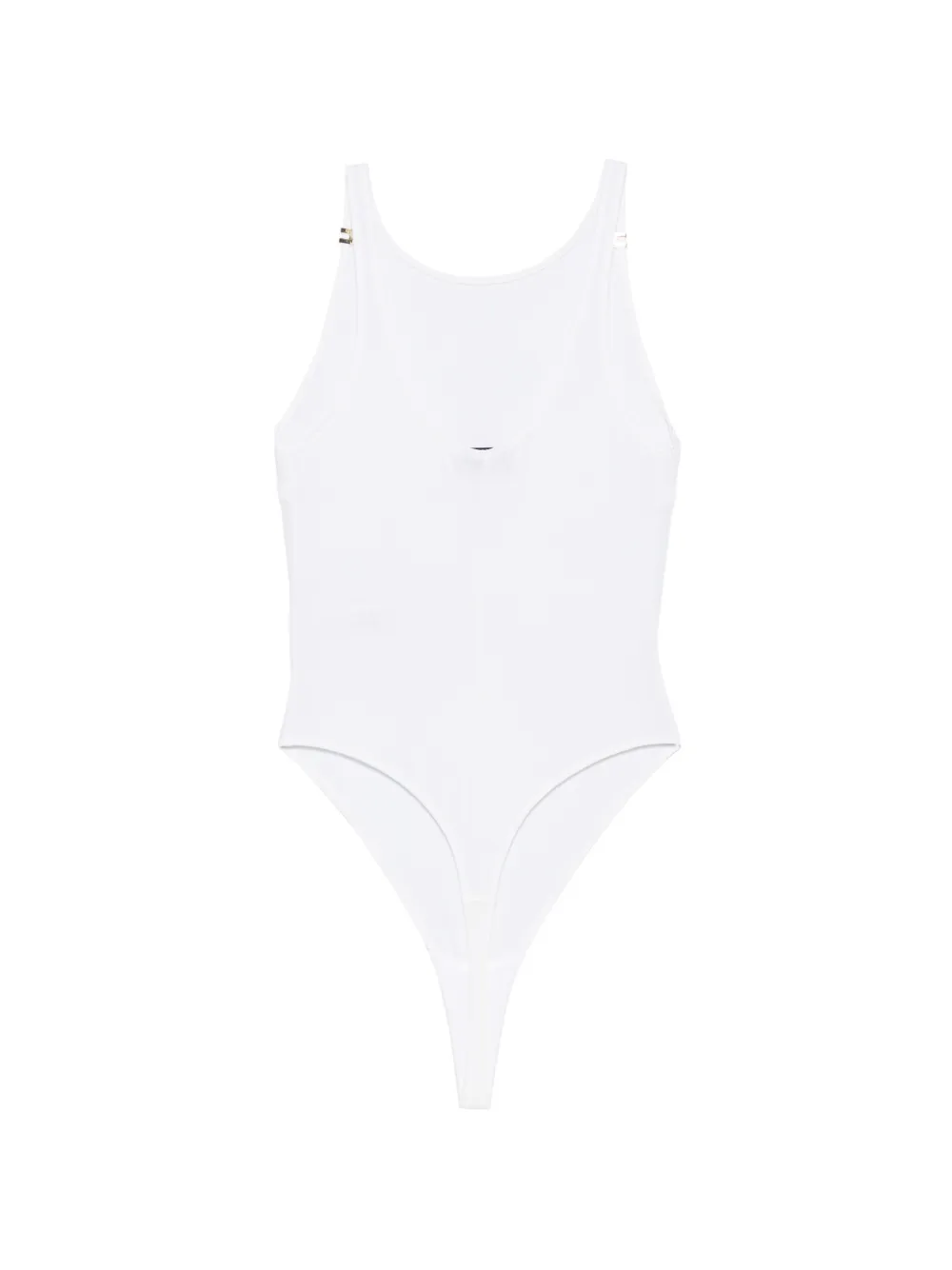 Elisabetta Franchi Body van crêpe jersey met logo-details Wit