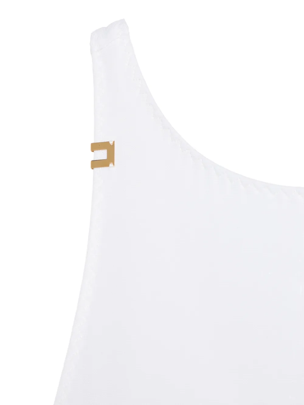 Elisabetta Franchi Body van crêpe jersey met logo-details Wit