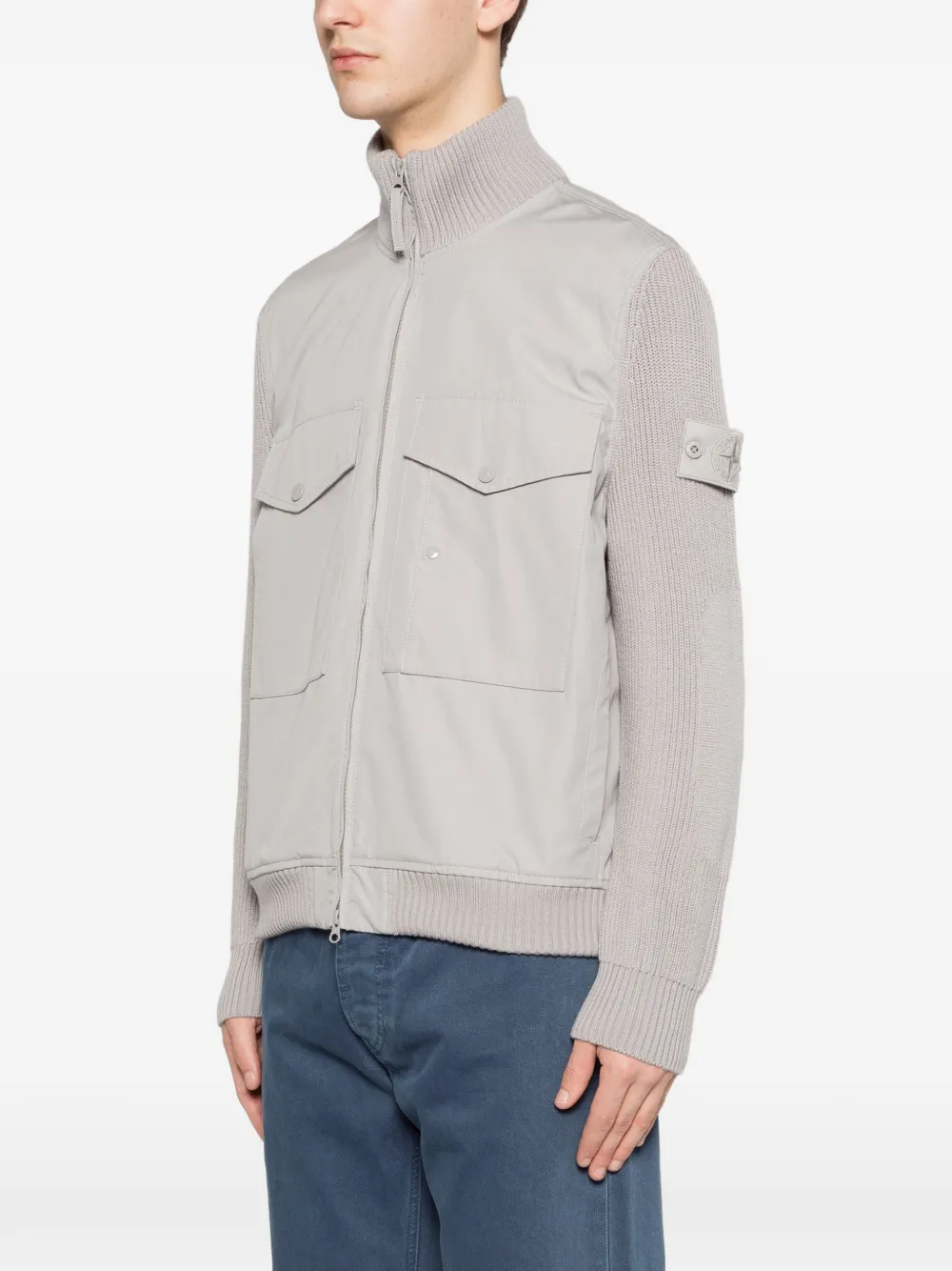  Stone Island Logo-patch Jacket - Grey 