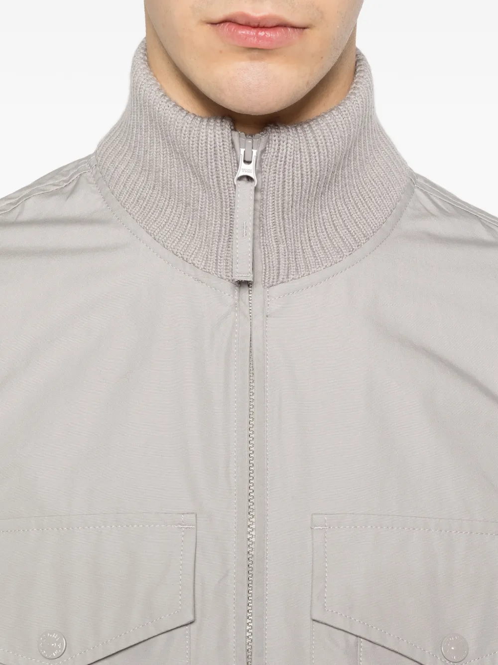 Stone Island 4100044 katoenen canvas_S.I. Ghost jack Grijs