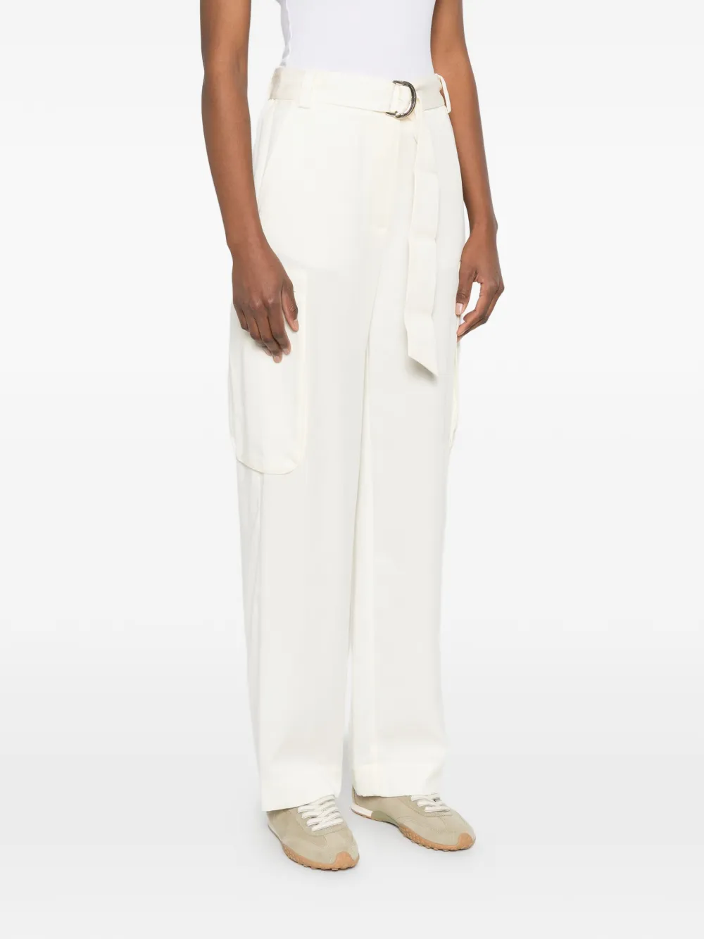  Twinset Cargo-pocket Straight Trousers - Neutrals 