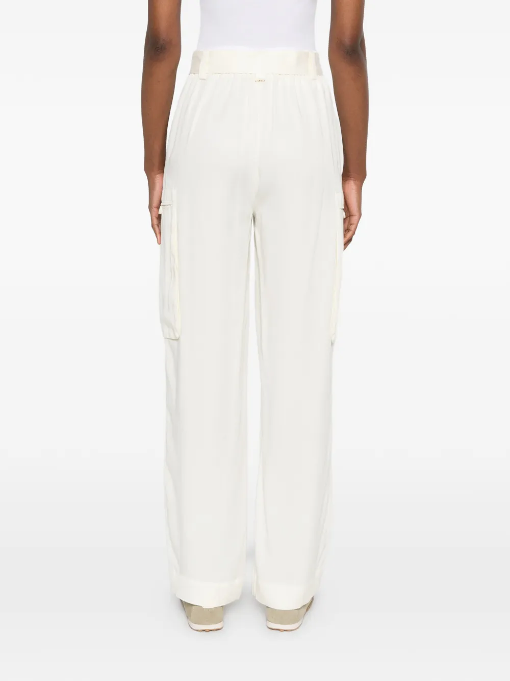 TWINSET Straight cargo broek Beige
