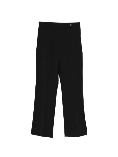 Elisabetta Franchi logo-plaque cropped trousers