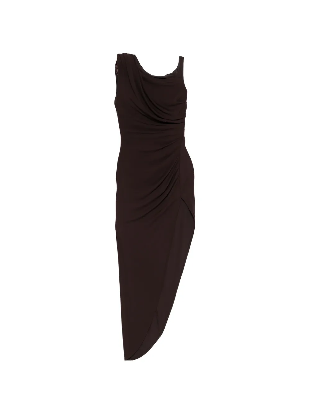 Elisabetta Franchi asymmetric-hem dress - Marrone