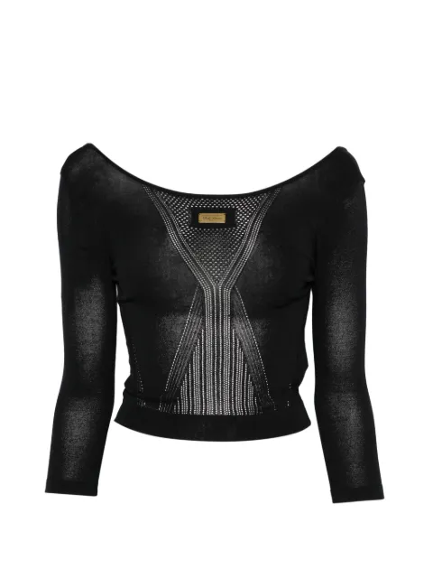 Elisabetta Franchi suéter con placa del logo