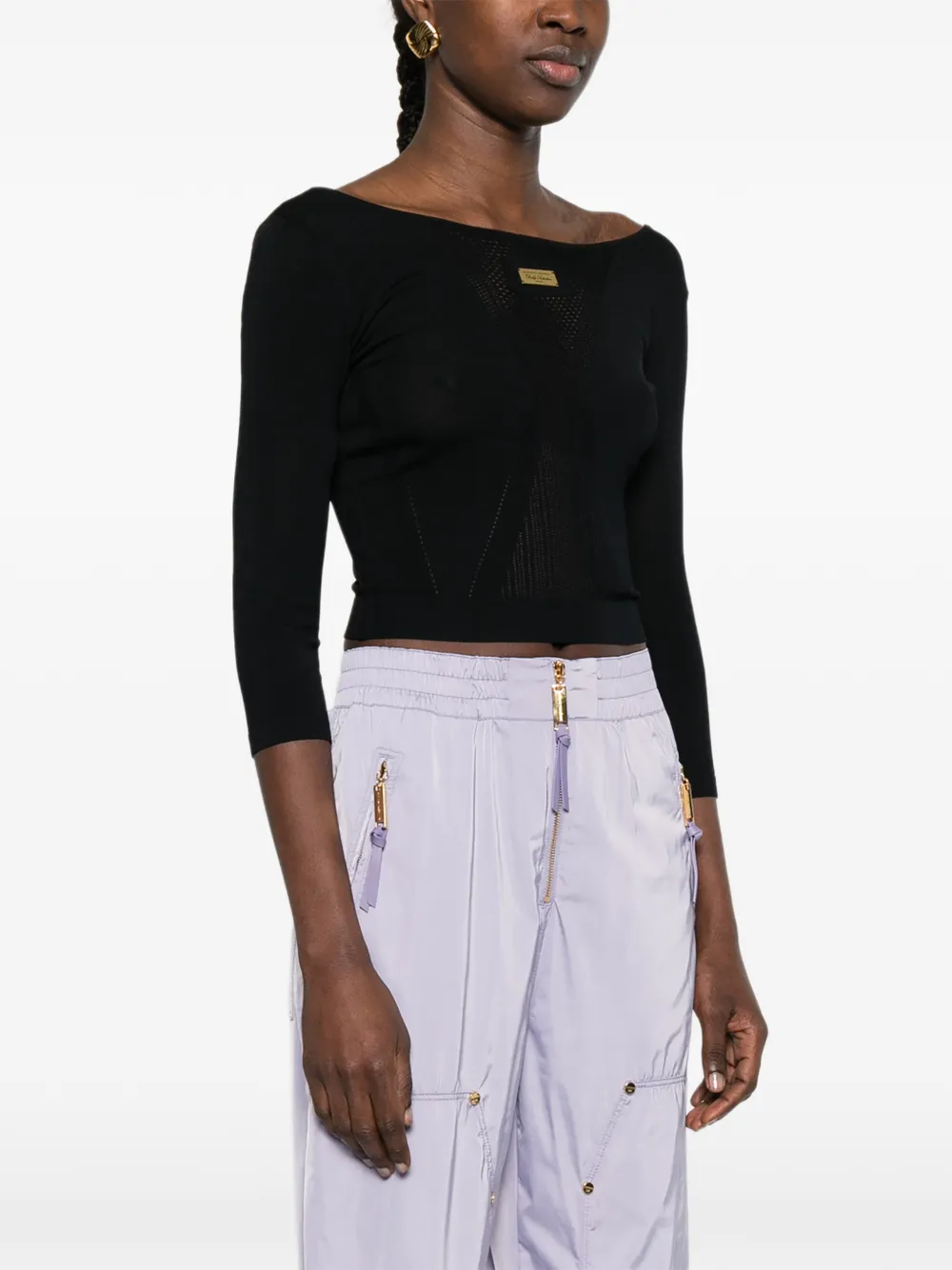  Elisabetta Franchi Logo-plaque Sweater - Black 
