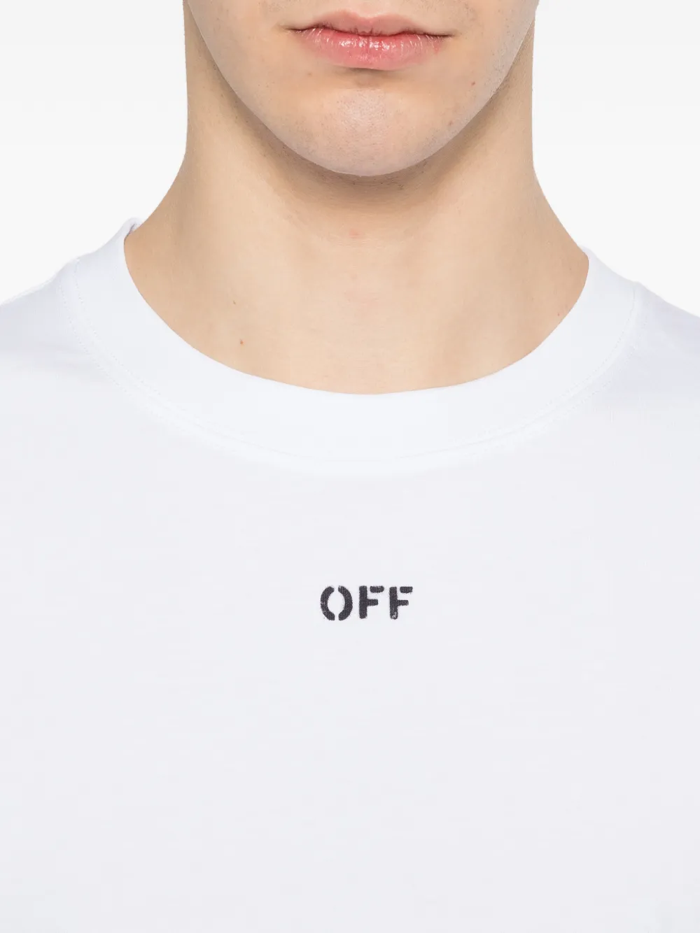 Off-White T-shirt met logo Wit