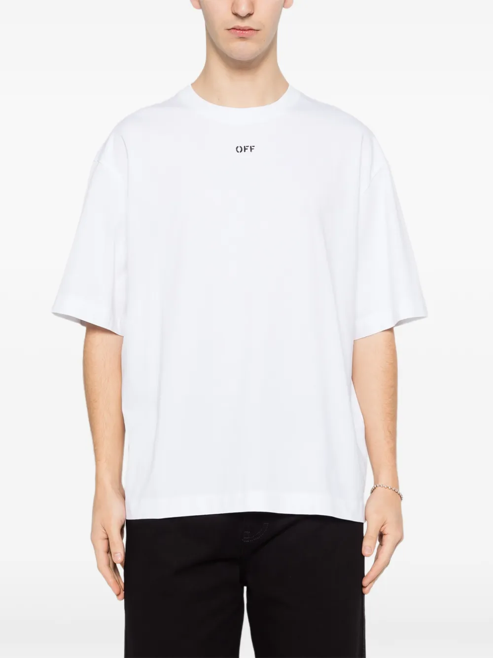 Off-White T-shirt met logo Wit