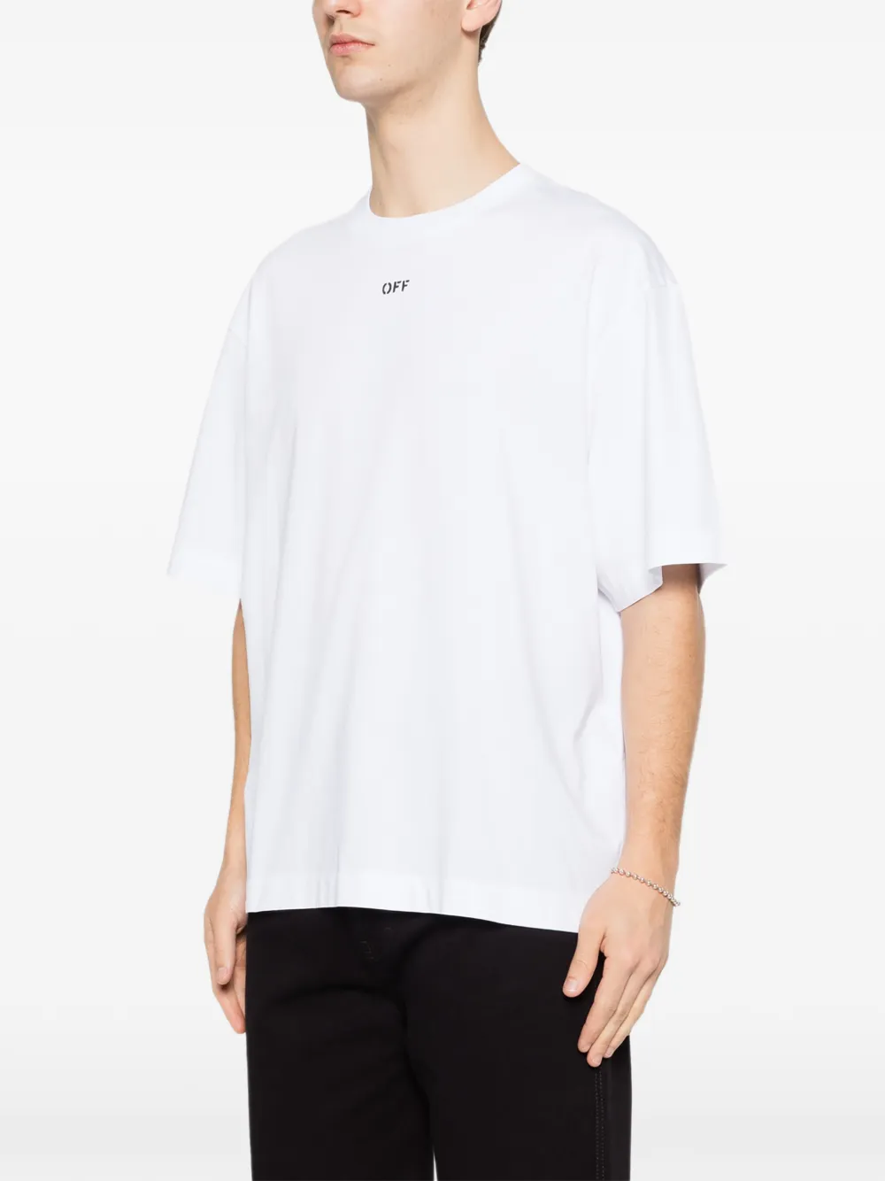 Off-White T-shirt met logo Wit