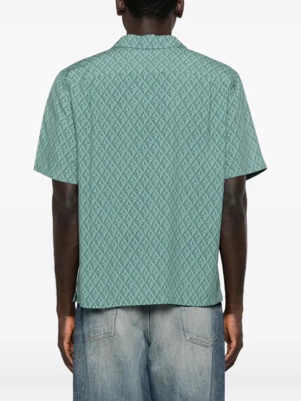 Moose Knuckles The Bay Buttoned Patterned Shirt | Green | FARFETCH