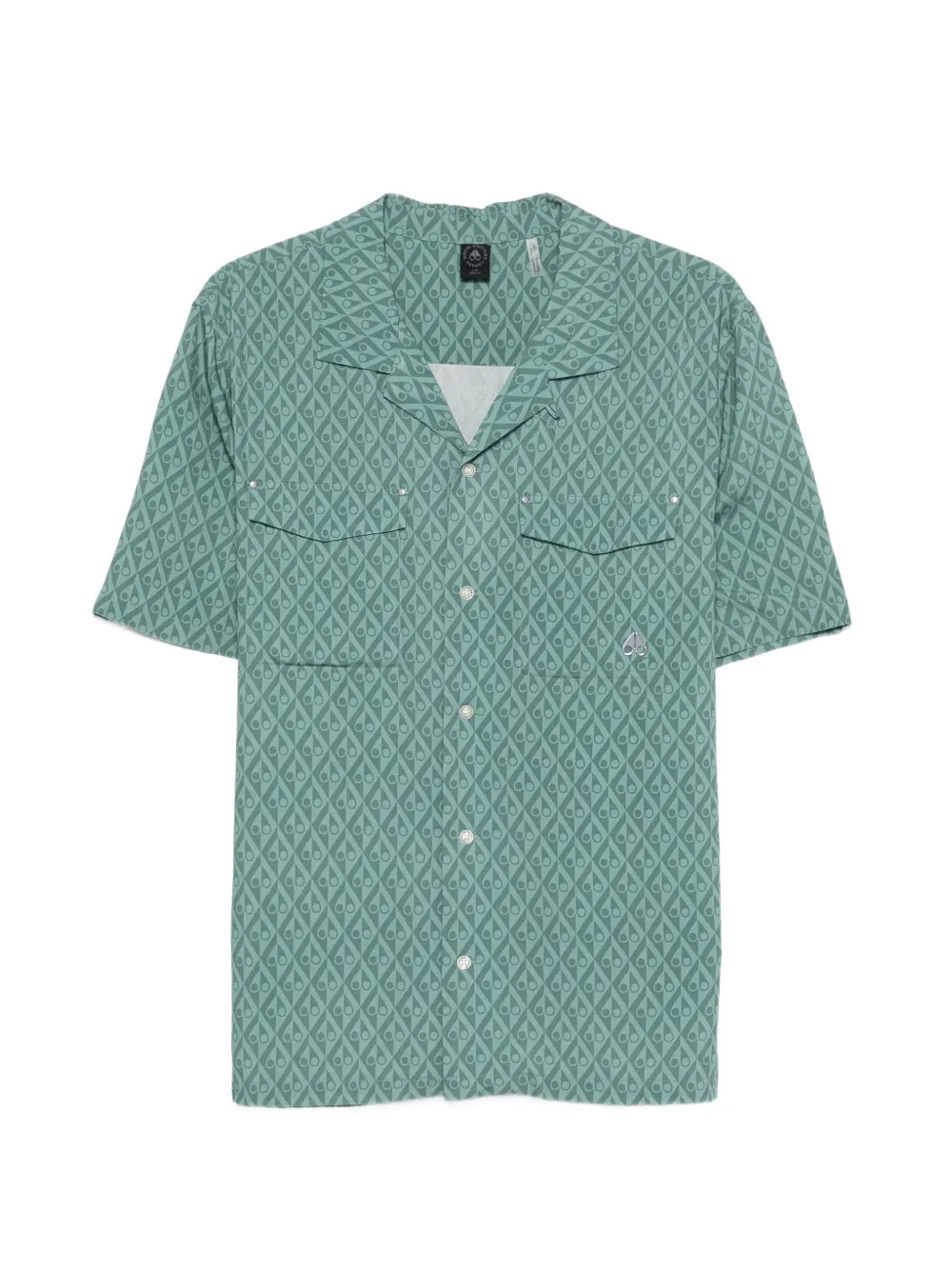 Moose Knuckles The Bay buttoned patterned shirt - Verde