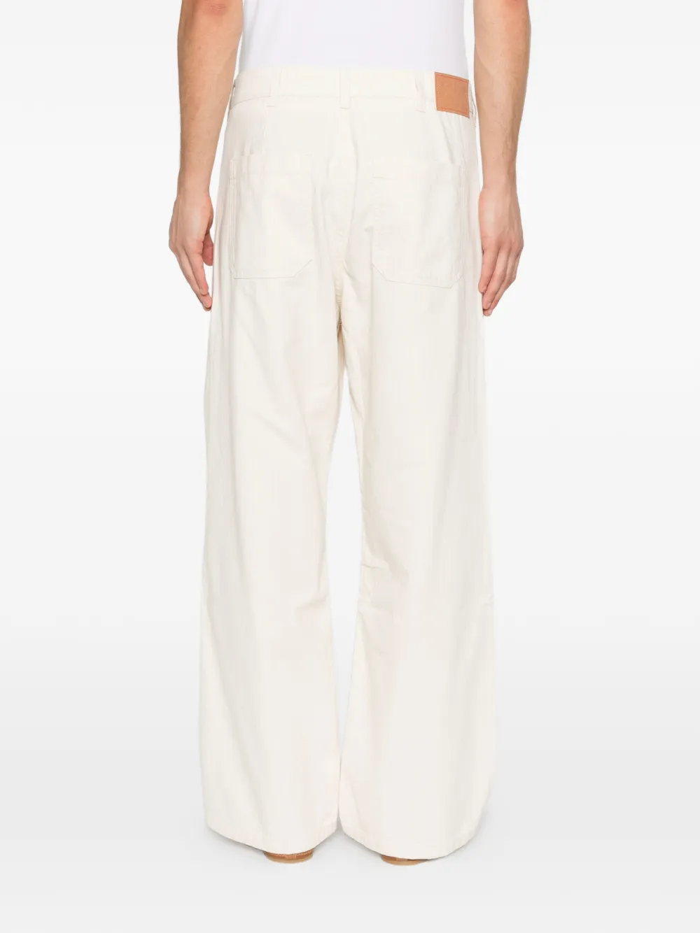 Jeanerica Broek met knoopsluiting Beige