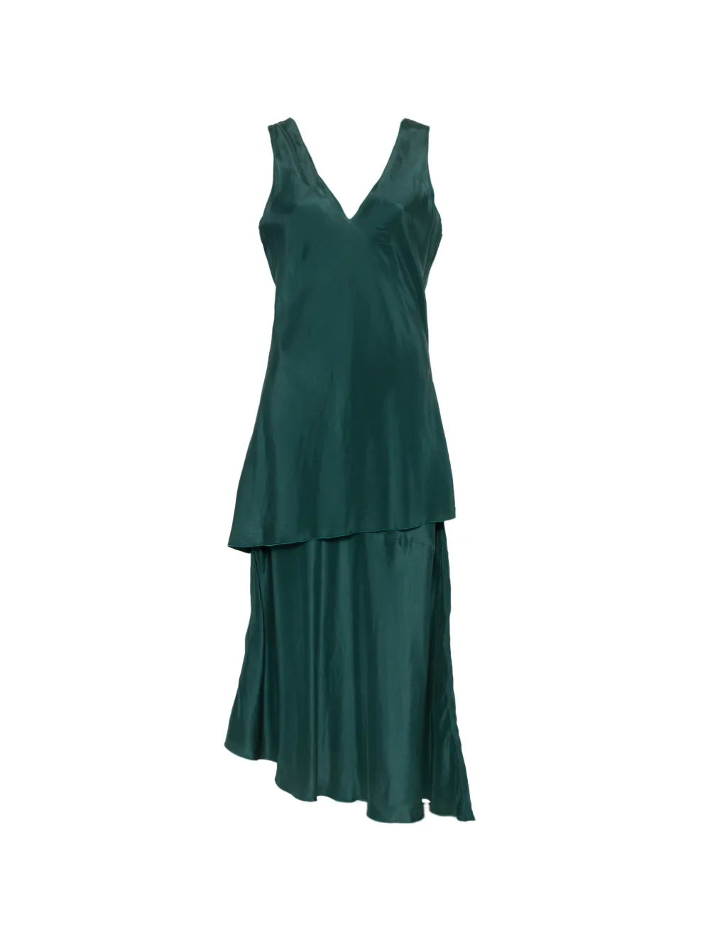 Barena V-neck layered dress - Verde