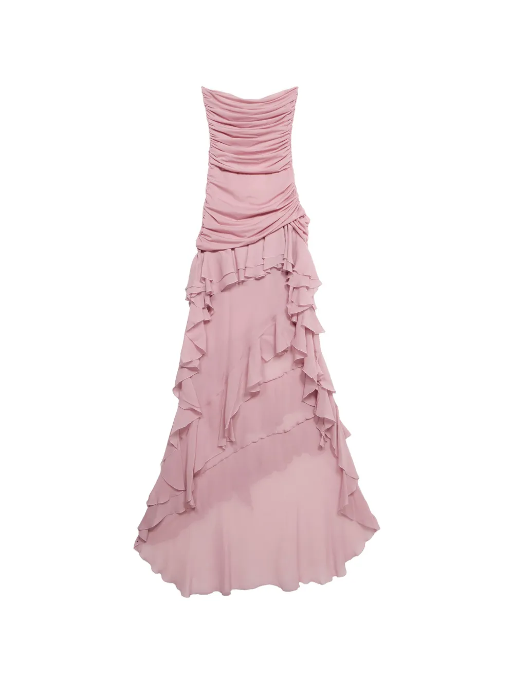 Blumarine strapless ruffled gown - Rosa