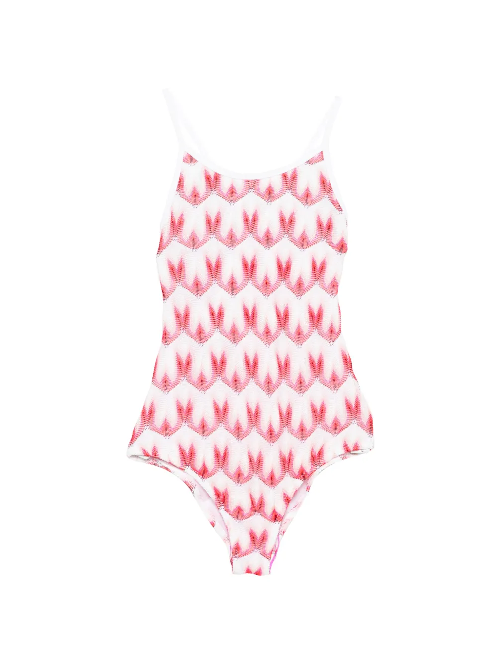 Missoni Kids zig-zag swimsuit - Bianco