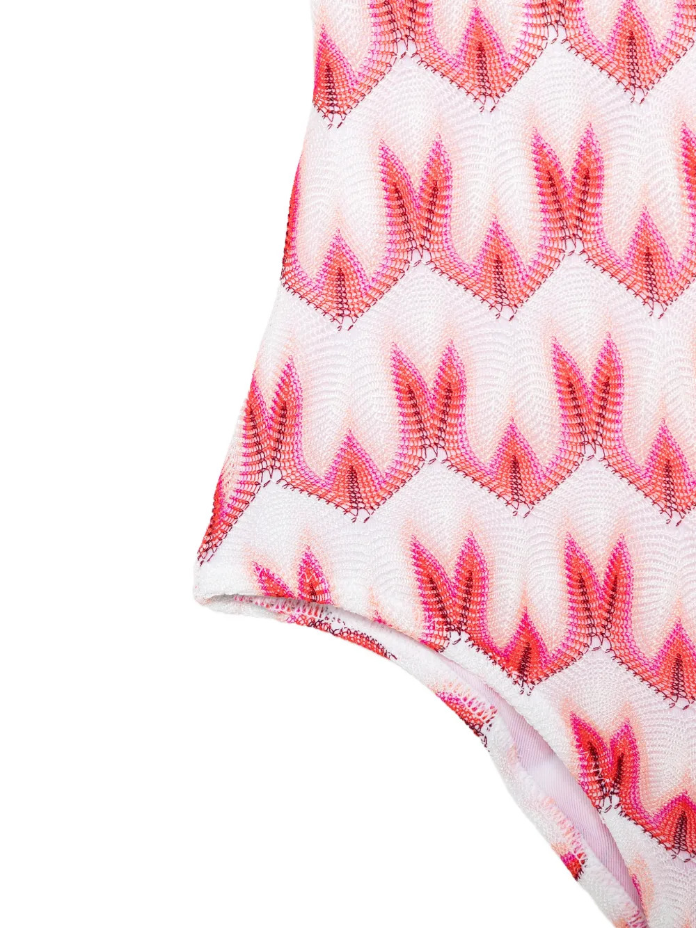 Missoni Kids Badpak met zigzag-patroon Wit
