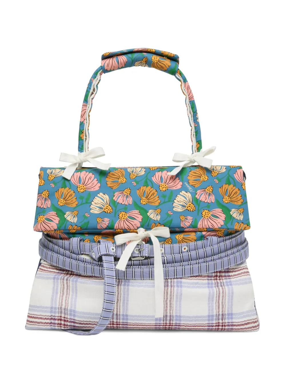 Moschino floral-print tote bag - Blu