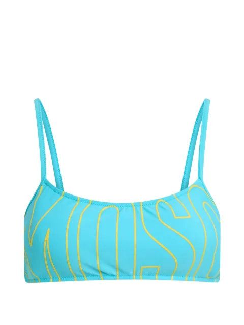 Moschino top de bikini con logo estampado