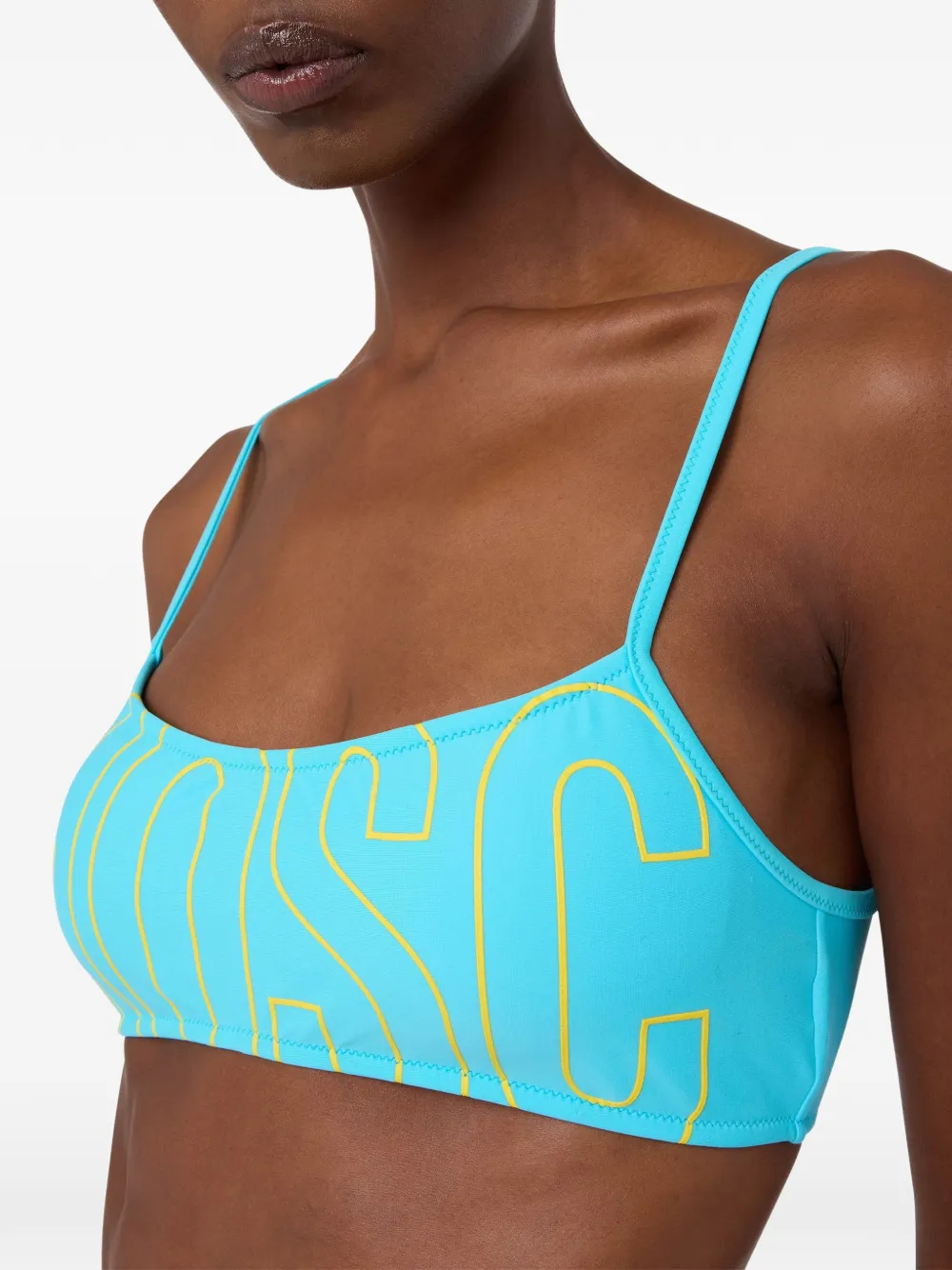 Moschino Bandeau bikinitop Blauw