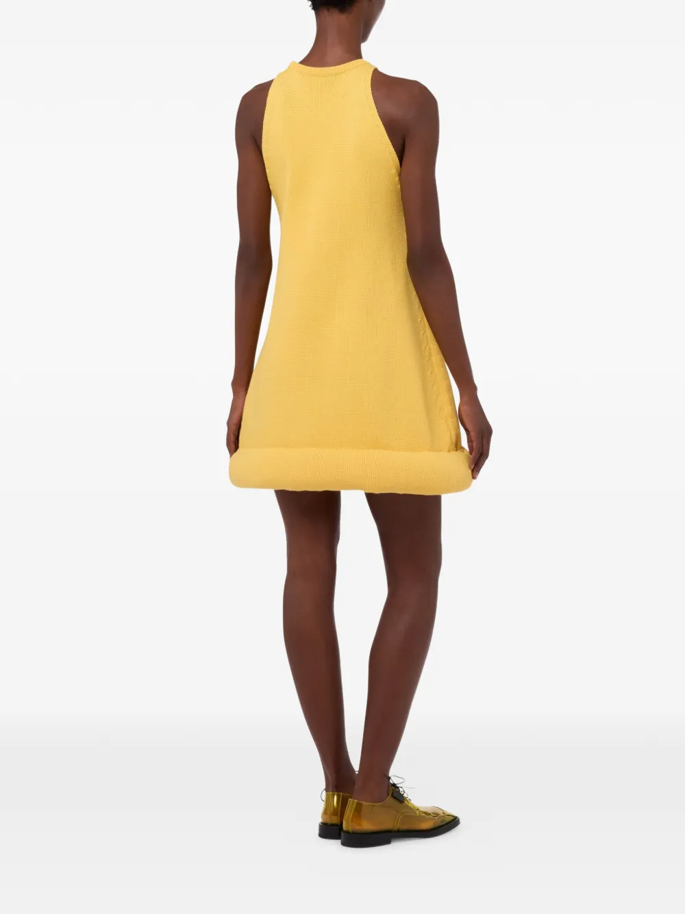 Moschino Mini-jurk met geborduurde smiley en gewatteerde afwerking Geel
