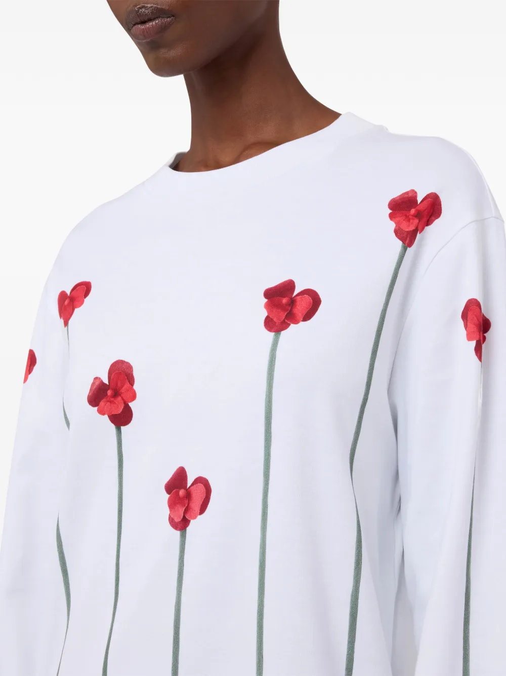 Moschino Katoenen jurk met print Wit