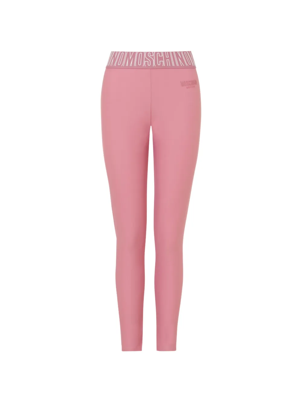 Moschino logo-waistband leggings - Rosa