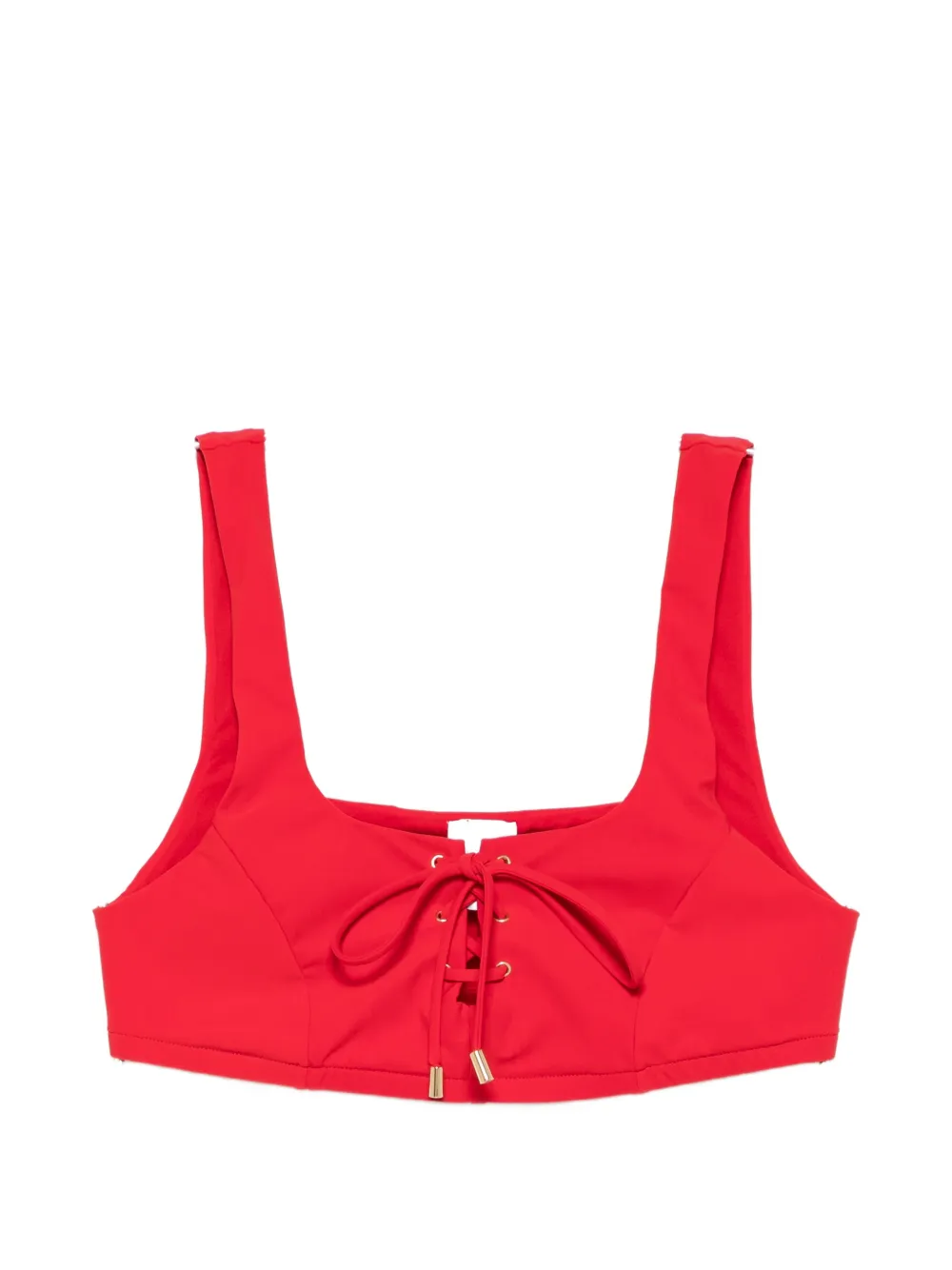 Moschino lace-up bikini top - Rot