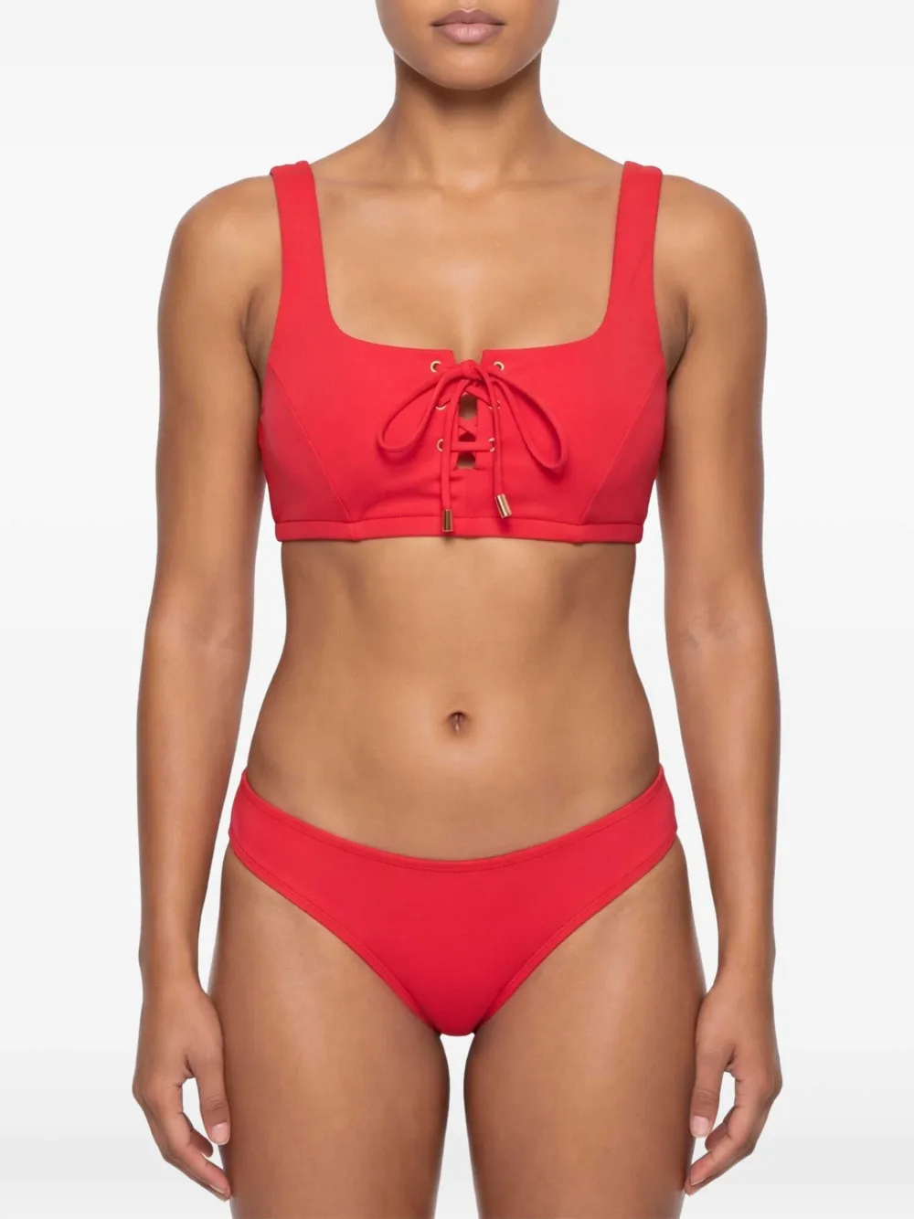 Moschino Bikinitop met veters Rood