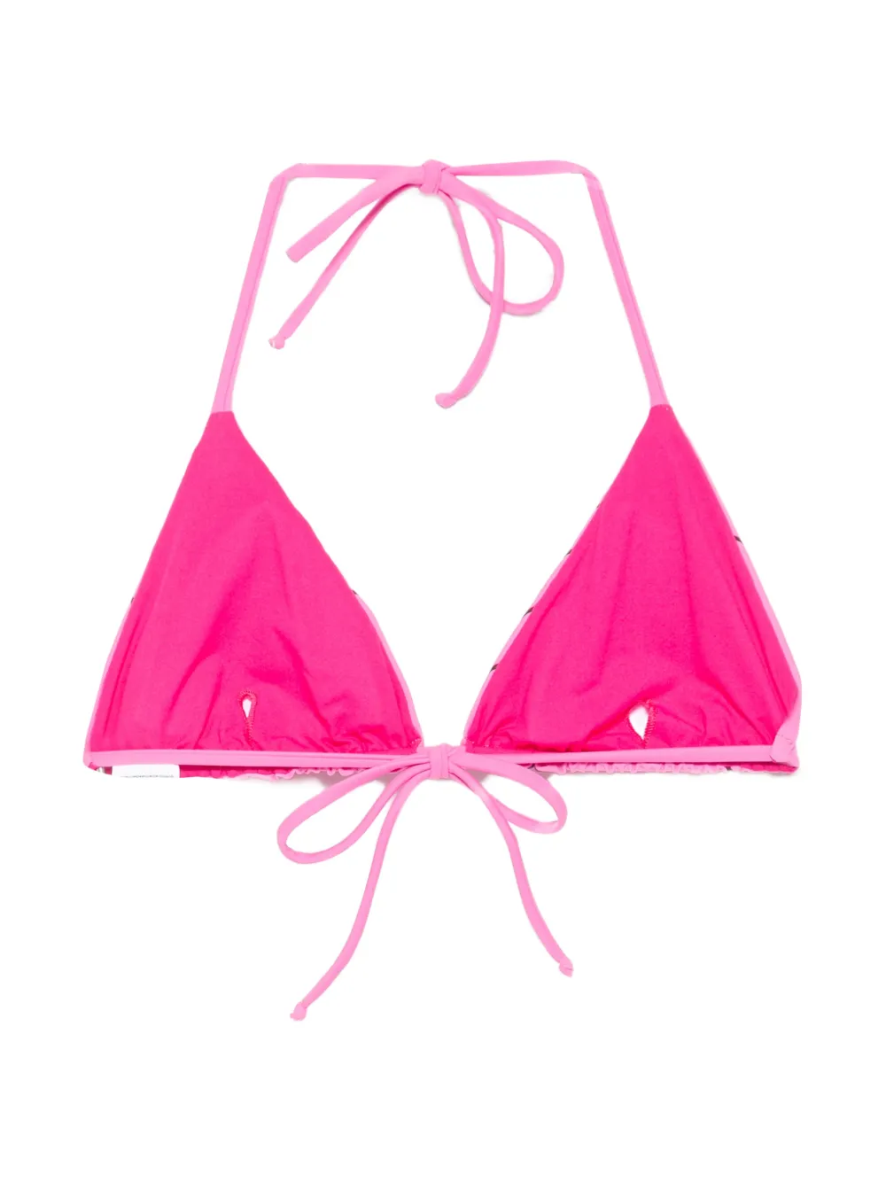 Moschino Triangel bikinitop met print Roze