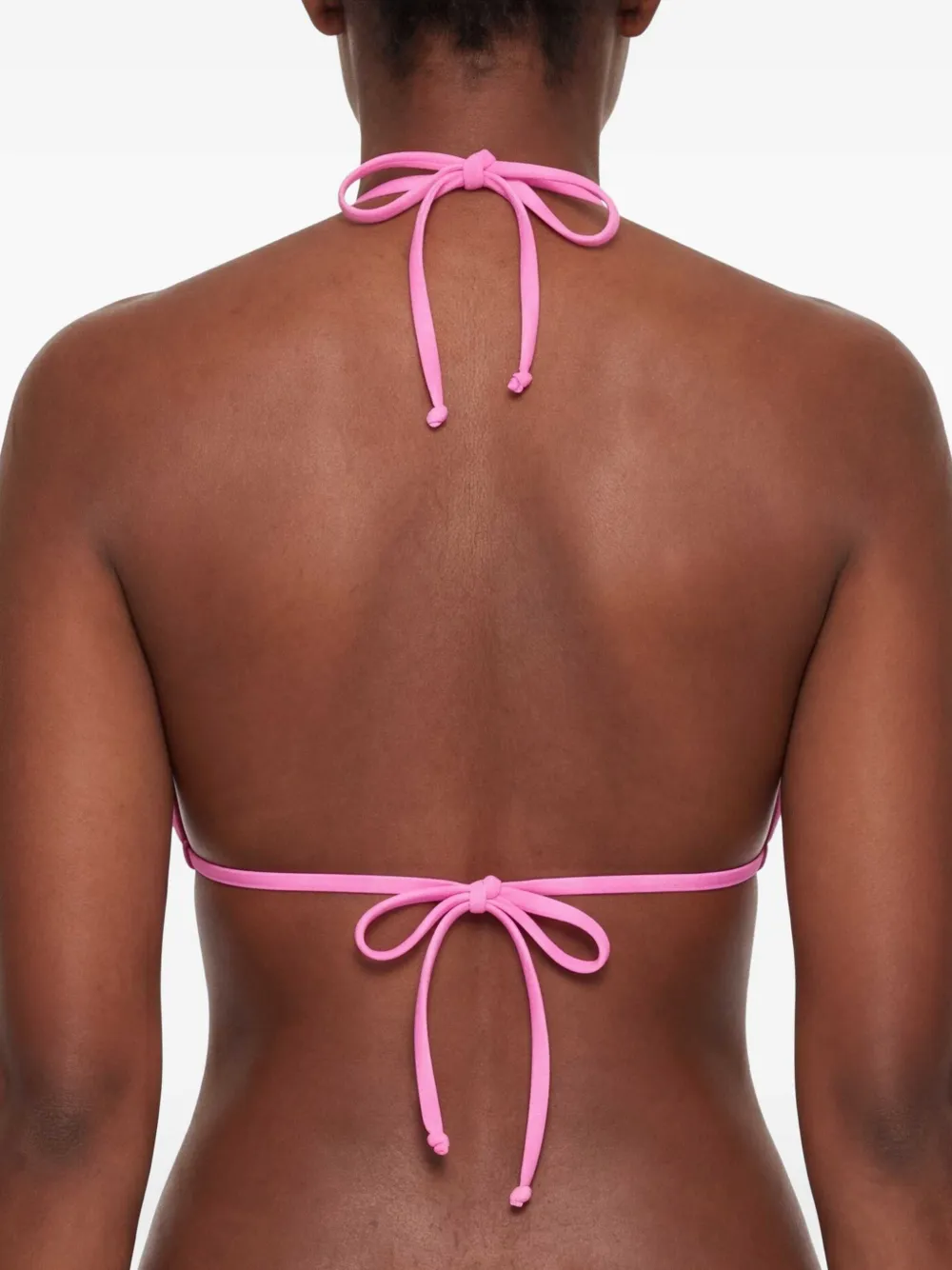 Moschino Triangel bikinitop met print Roze