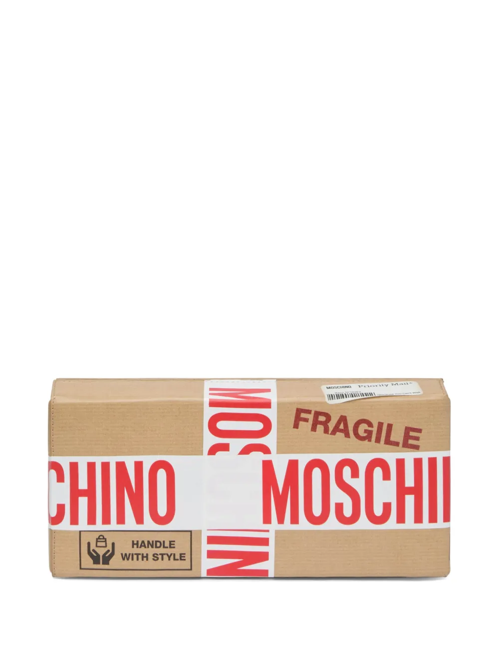Moschino carton-box clutch bag - Brown