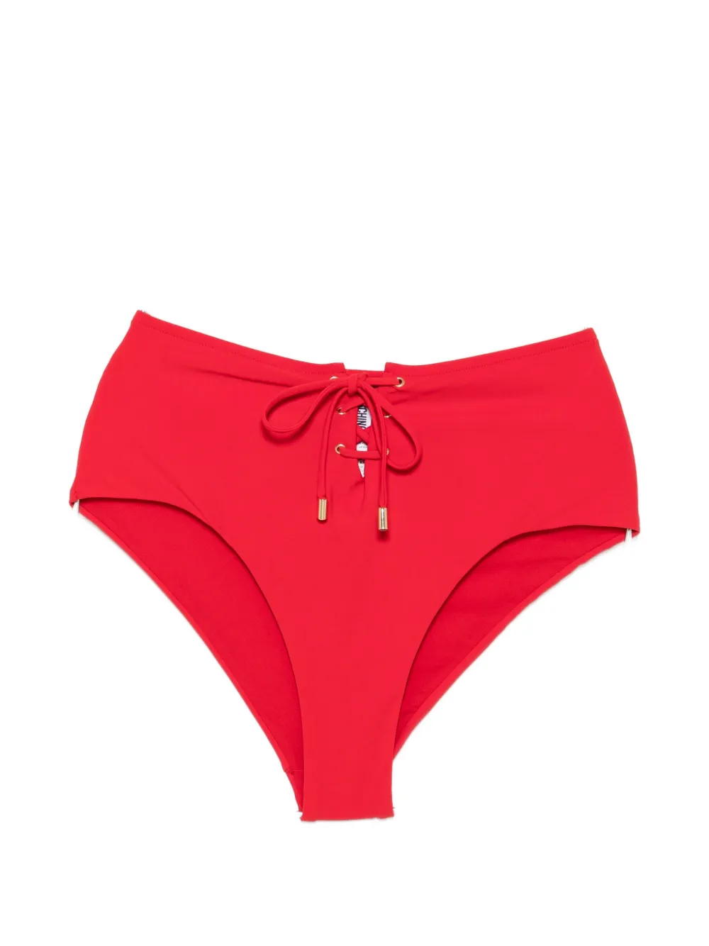 Moschino lace-up bikini bottoms - Rosso