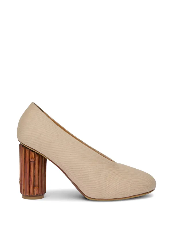 Moschino Sculpted-heel Pumps in Neutrals