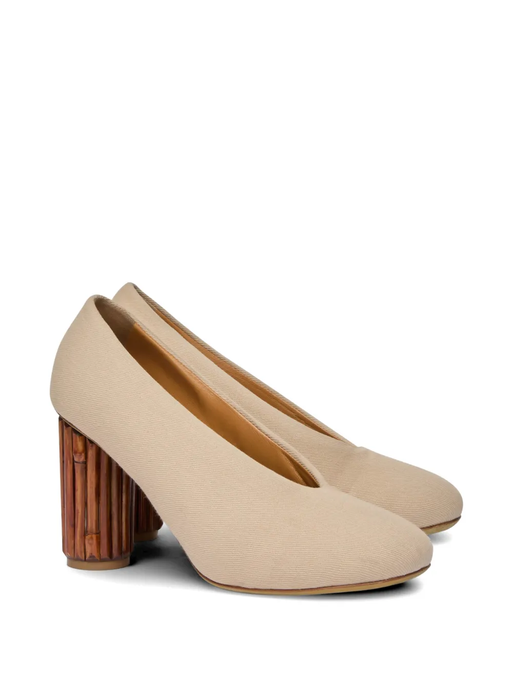 Moschino Katoenen pumps Beige