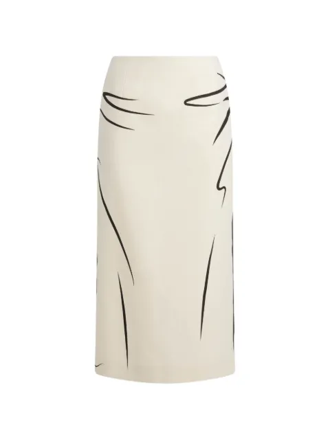 Moschino falda midi con estampado