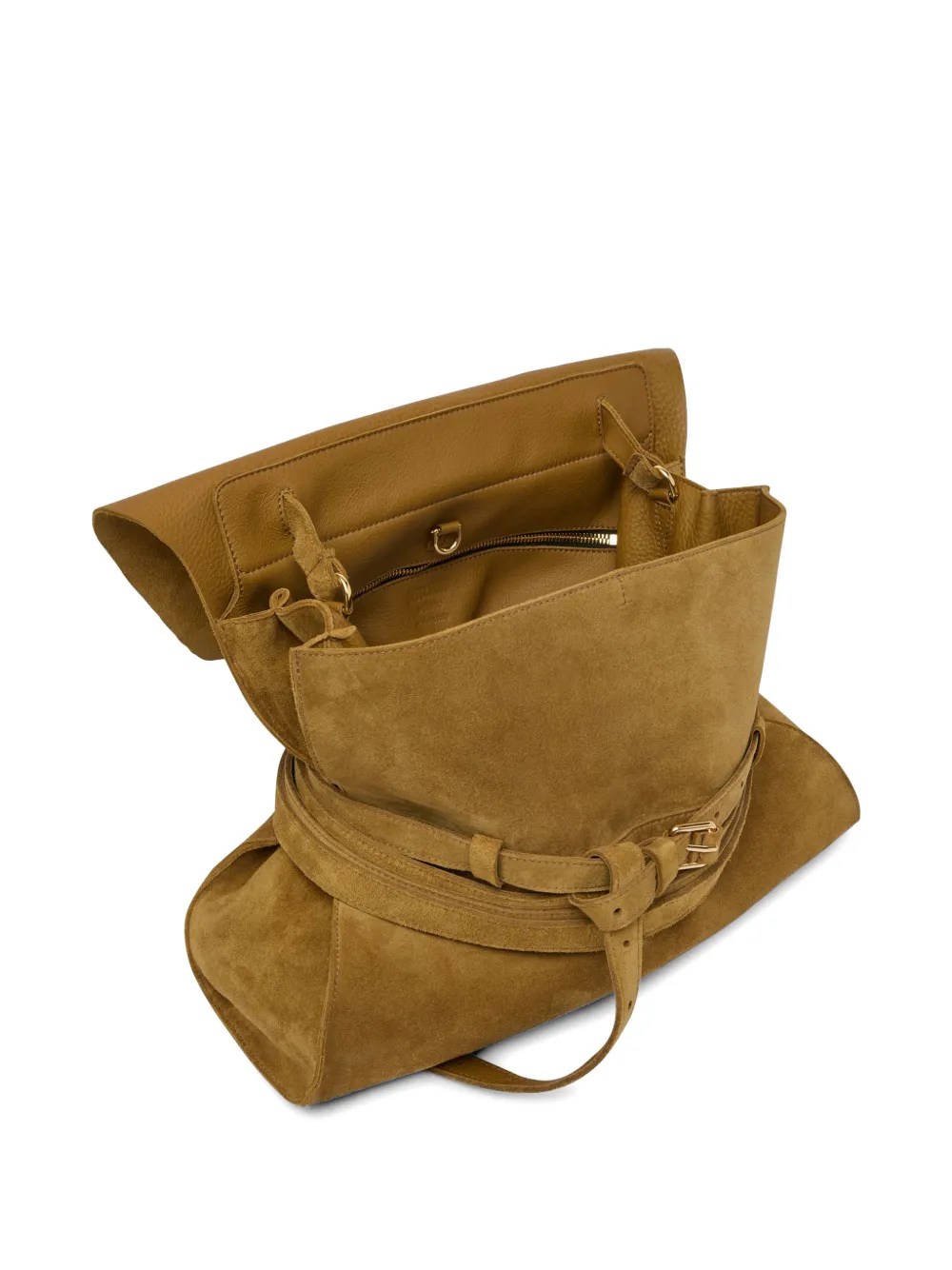 Moschino Leren shopper Beige