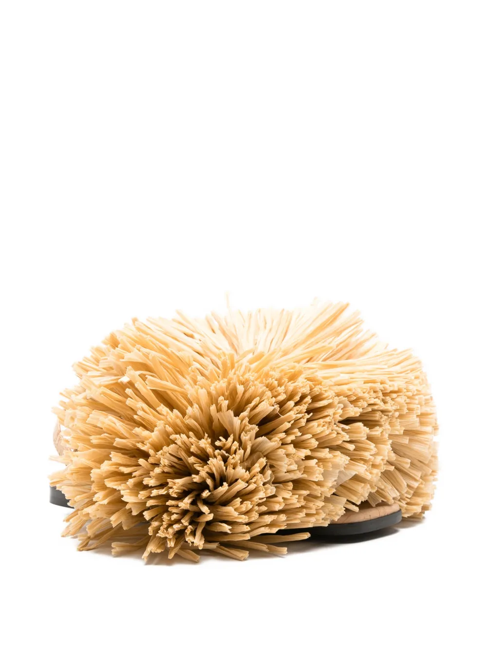 Moschino pompom slingback sandals Beige