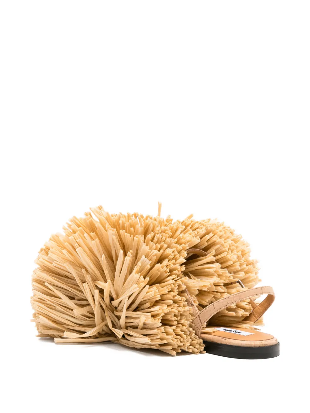Moschino pompom slingback sandals Beige