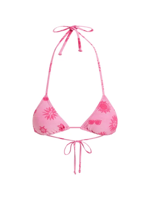 Moschino bikini estilo triángulo con sol estampado
