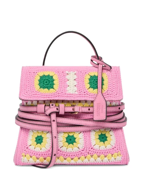 Moschino tote med blomsterapplikation