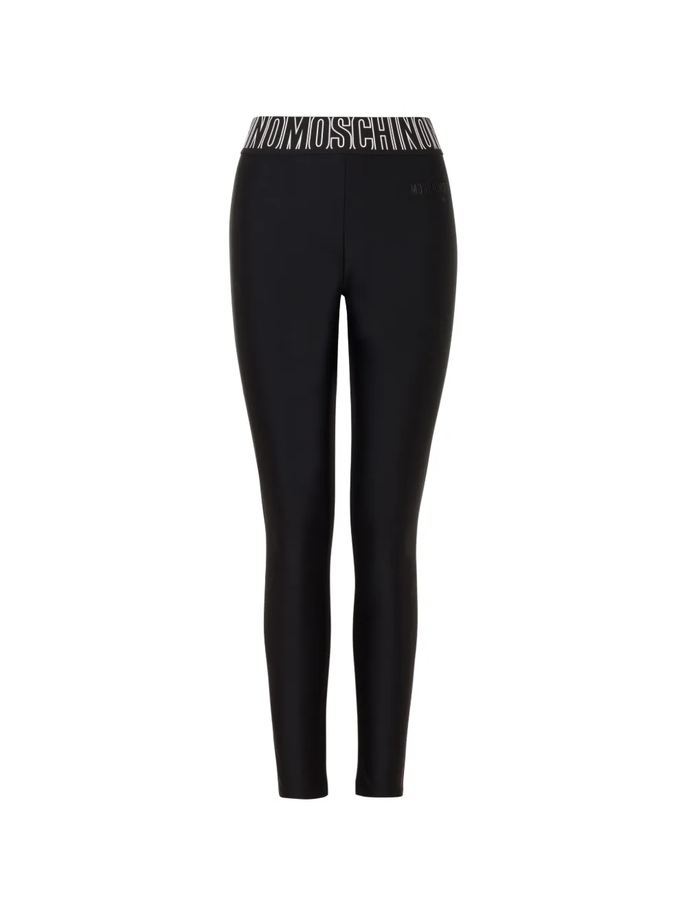 Moschino logo-waistband leggings - Schwarz