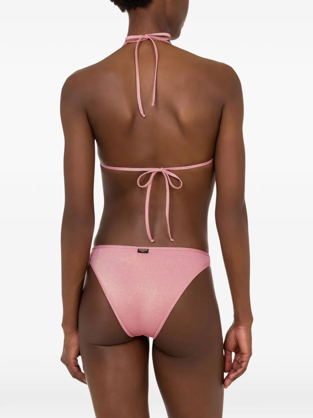 Moschino Bikini met smileyplakkaat Roze
