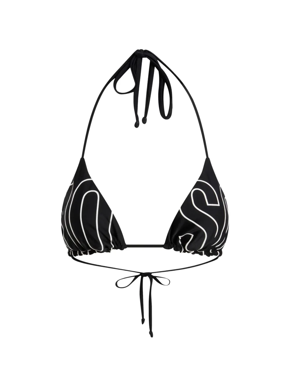 Moschino logo-print bikini top - Nero