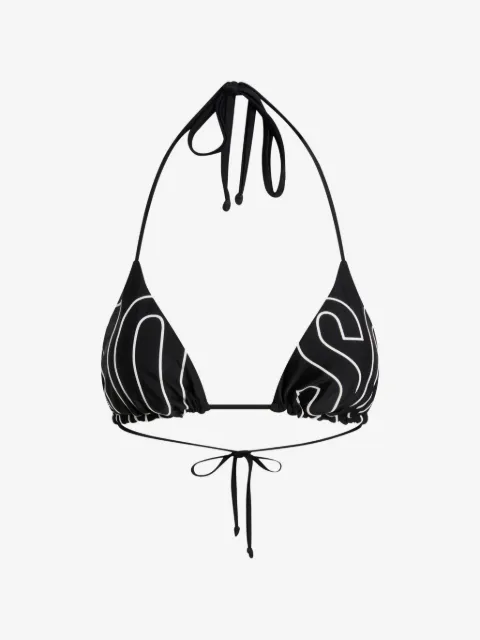 Moschino printed triangle bikini top