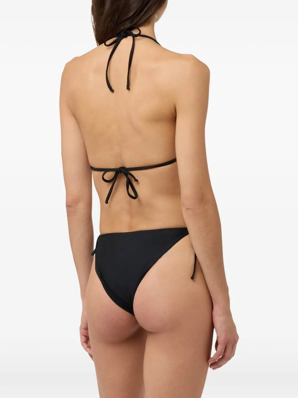 Moschino Triangel bikinitop met print Zwart