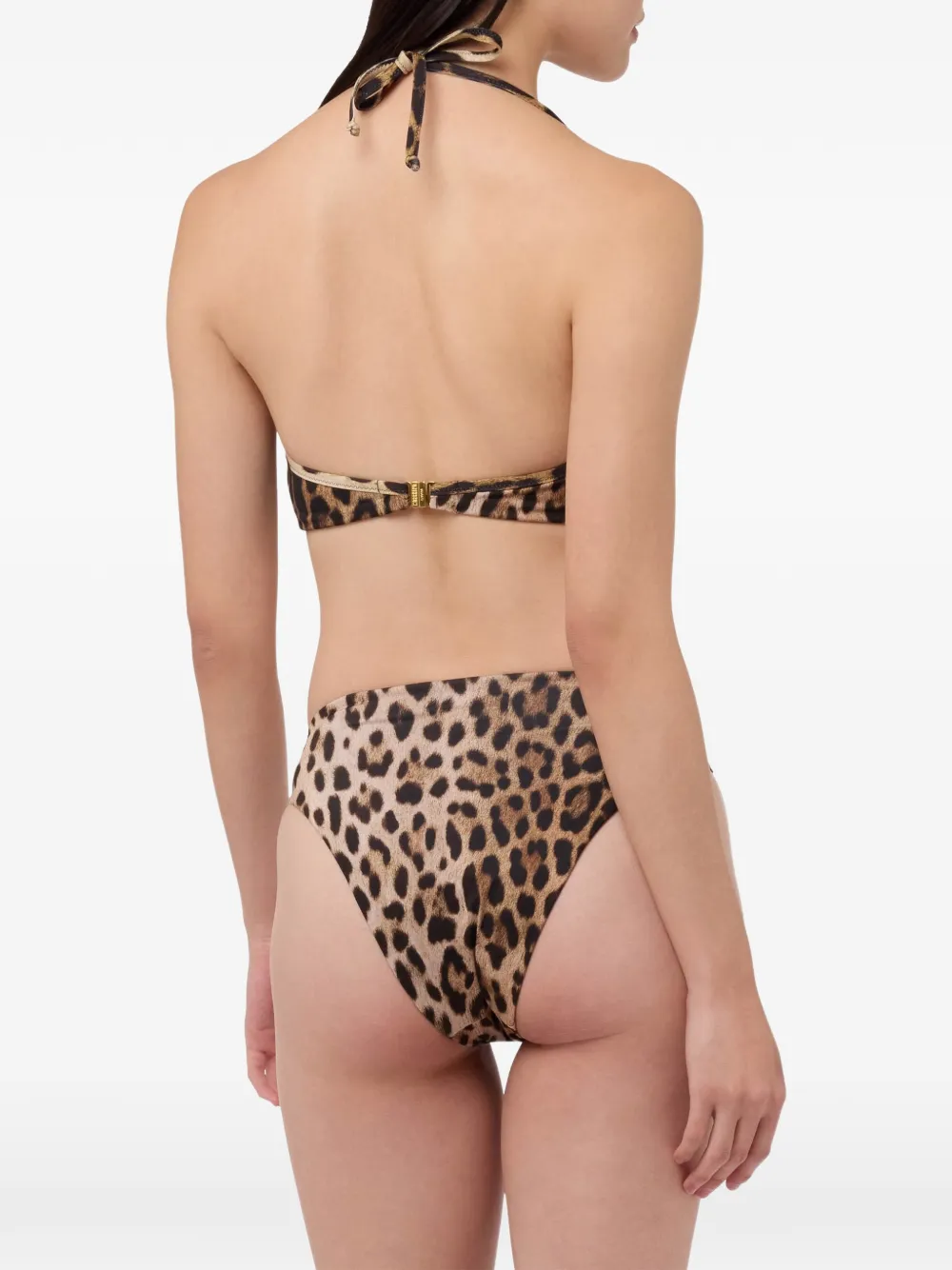 Moschino Lycra bikinitop met print Beige